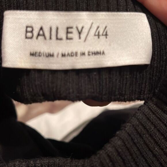 Bailey 44 Black Releve Strappy Open Back Bodycon Knit Cap Sleeve Dress Sz M - Picture 5 of 9